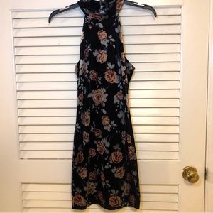 Forever 21 - oriental design Velour Dress - Bodycon